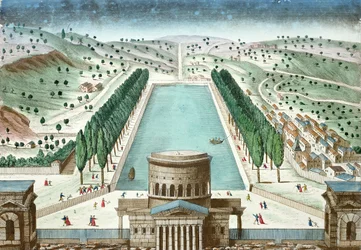 Ansicht der Barriere Saint-Martin und des Beckens des Canal de l
